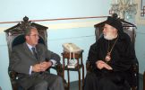 Mgr Elias Aude Meets Minister Wadih El Khazen March 5 2008.jpg