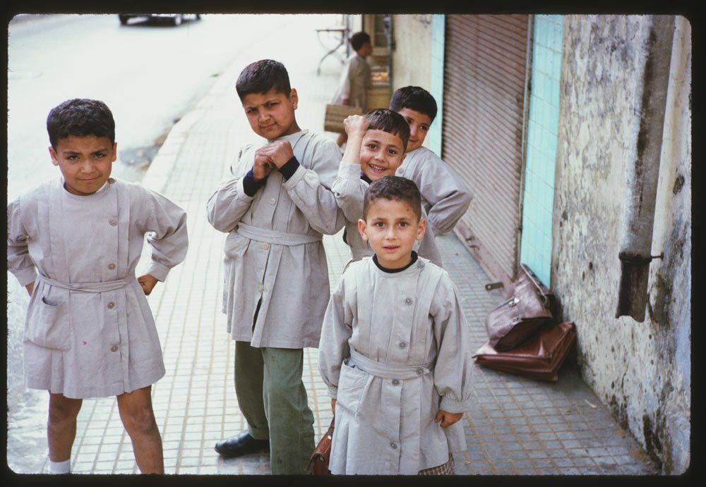 A group of school boys mugged for the camera.