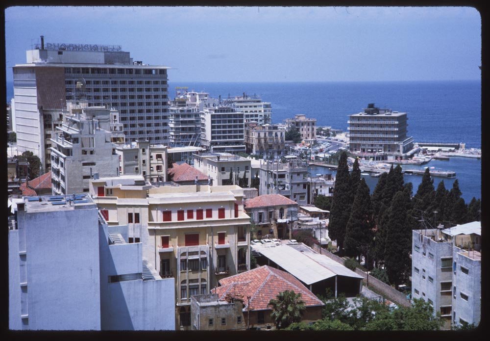 Cushman shot this photo from the top of the Starco building, a well-known high rise built in the early 1960s. A bomb went off in front of the building in 2013, killing six.