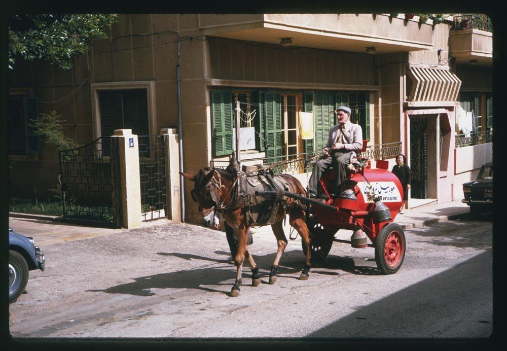 Oil was delivered by horse.